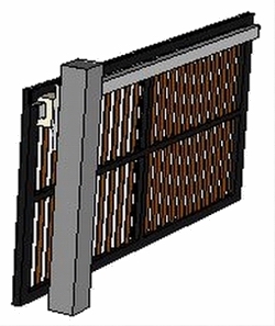 1m Aluminium Z Section for Sliding Gates